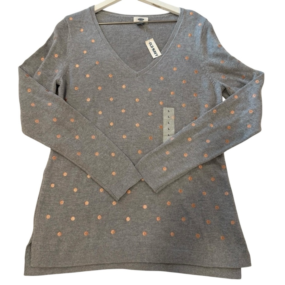Gray Polka Dot Sweater